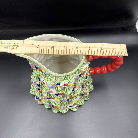 Christopher Radko Christmas Tree Pitcher Holiday Celebrations 9" tall - Picture 4 of 11